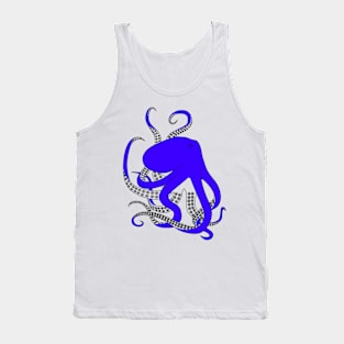 Blue Octopus, hand drawn illustration Tank Top